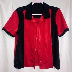 Weissman Red and Black Button Down Shirt